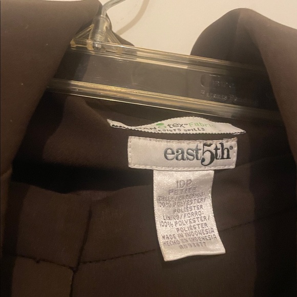 Nano Brown Petite Suit 3 peice set skirt , pants , jacket very nice pant - Picture 5 of 13